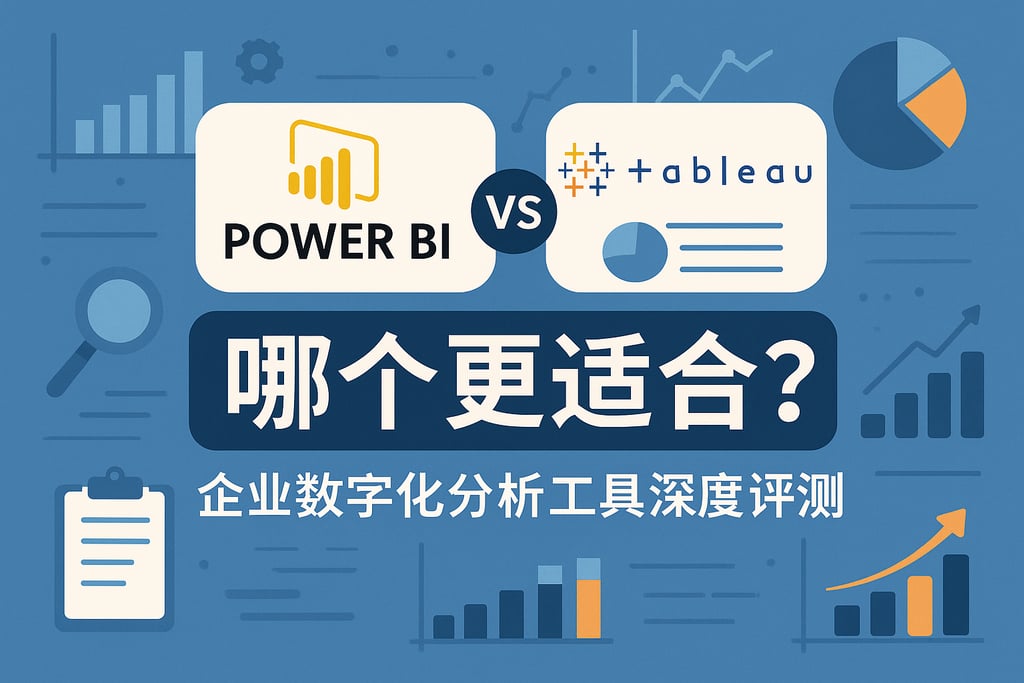 Power BI和Tableau哪个更适合？企业数字化分析工具深度评测。